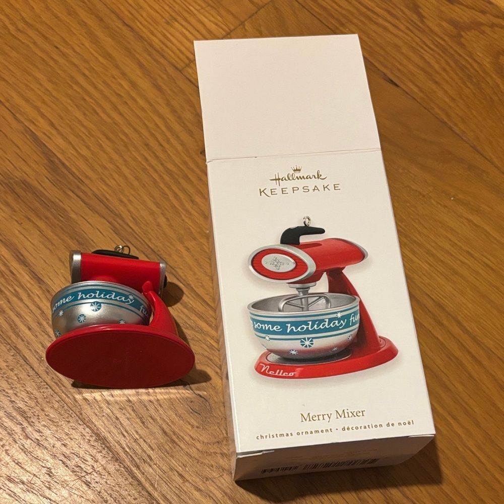 Hallmark Red and Silver Merry Mixer Ornament